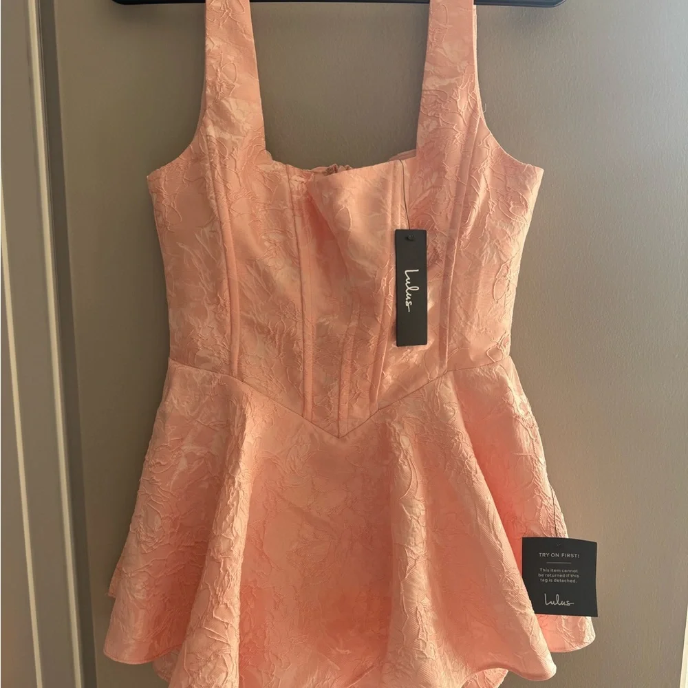 Lulu's Blush Pink Sleeveless Romper - Picture 2 of 3